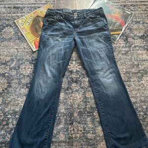 Mossimo Supply Co. Dark Blue Flare Jeans